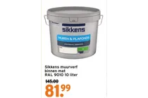 sikkens muurverf binnen mat ral 9010