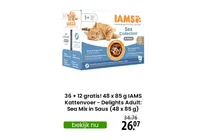iams delights adult sea mix in saus