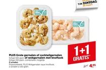 grote garnalen of cocktailgarnalen met knoflook