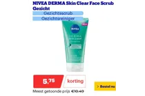 nivea derma skin clear face scrub