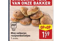 mini volkoren rozijnenbolletjes