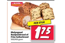 rozijnenbrood of fries suikerbrood