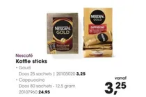nescafe gold cappuccino koffie sticks