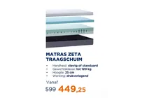 matras zeta traagschuim