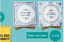 tegel met tekst