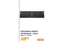 uittrekbaar dubbel windscherm
