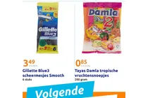 gillette blue3 scheermesjes smooth
