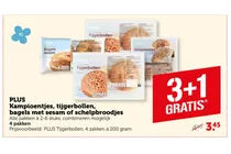 kampioentjes tijgerbollen bagels met sesam of schelpbroodjes