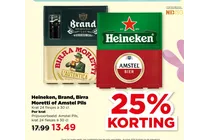 heineken brand birra moretti of amstel pils