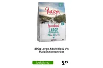large adult kip vis kattenvoer