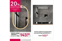 atlantic badkamerspiegel delon met verlichting