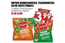 borrelnootjes en of tijgernootjes en of zoute pinda s