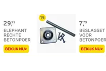 elephant rechte betonpoer