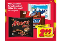 mars snickers twix bounty milky way mini s