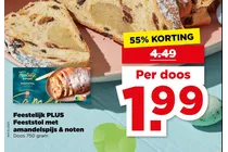 feestelijk plus feeststol met amandelspijs noten