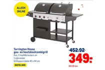 gas en houtskoolcombigrill