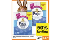 page toiletpapier compleet schoon