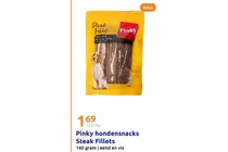 pinky hondensnacks steak fillets