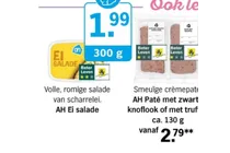ah pate met zwart knoflook of met truffel