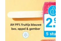 ah 99 fruitijs blauwe bes appel gember