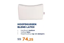hoofdkussen blend latex