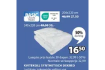 kvitekoll synthetisch dekbed