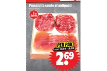 prosciutto crudo of antipasti