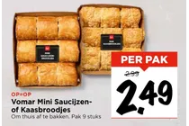 mini saucijzen of kaasbroodjes