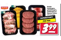 runder hamburgers gehaktburgers spekburgers of spaanse vinken