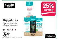 happybrush tandenborstels superwhite protect tandpasta