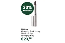 almost in black honey lipstick
