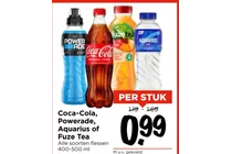 coca cola powerade aquarius of fuze tea