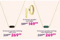 14 karaat gouden ketting met onyx