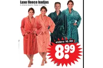 luxe fleece badjas