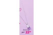 zilveren ketting zirkonia hanger