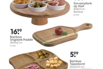 serveerplank op voet