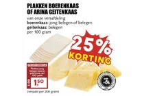plakken boerenkaas arina geitenkaas