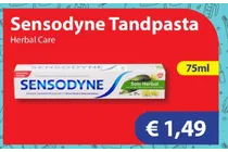 sensodyne tandpasta herbal care