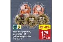 verse olijvenmix gelderse of grillworstplakjes