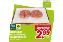 biologische hamburgers
