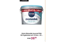 histor monodek muurverf ral 9010 gebroken wit