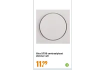 gira st55 centraalplaat dimmer wit