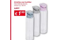 drinkfles met fruitfilter