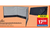 kampeergrondzeil windscherm