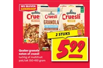 quaker granola noten of cruesli