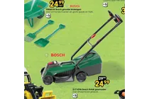bosch gevulde kruiwagen met tuinhandschoenen spade en hark