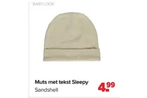 muts met tekst sleepy