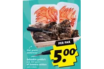 gekookte gamba s en zeeuwse oesters