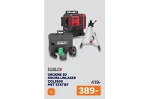 groene 3d kruislijnlaser ccl283g met statief