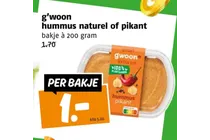 hummus naturel of pikant